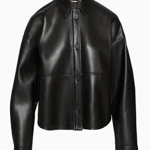 Aritzia Babaton Pelli Hip Shirt Jacket Black